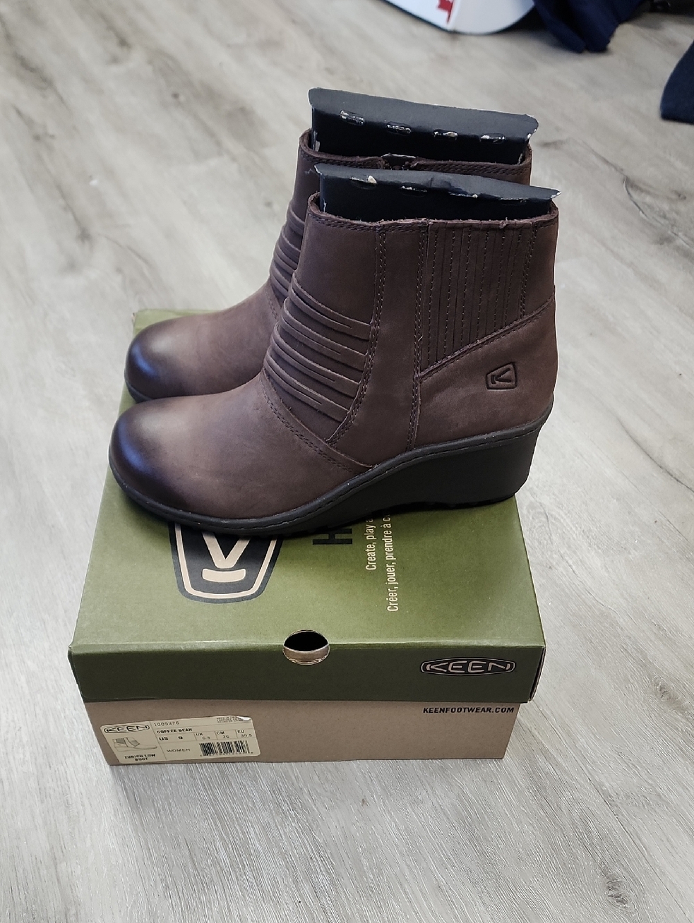 Keen Women's Dark Brown Wedge Ankle Booties